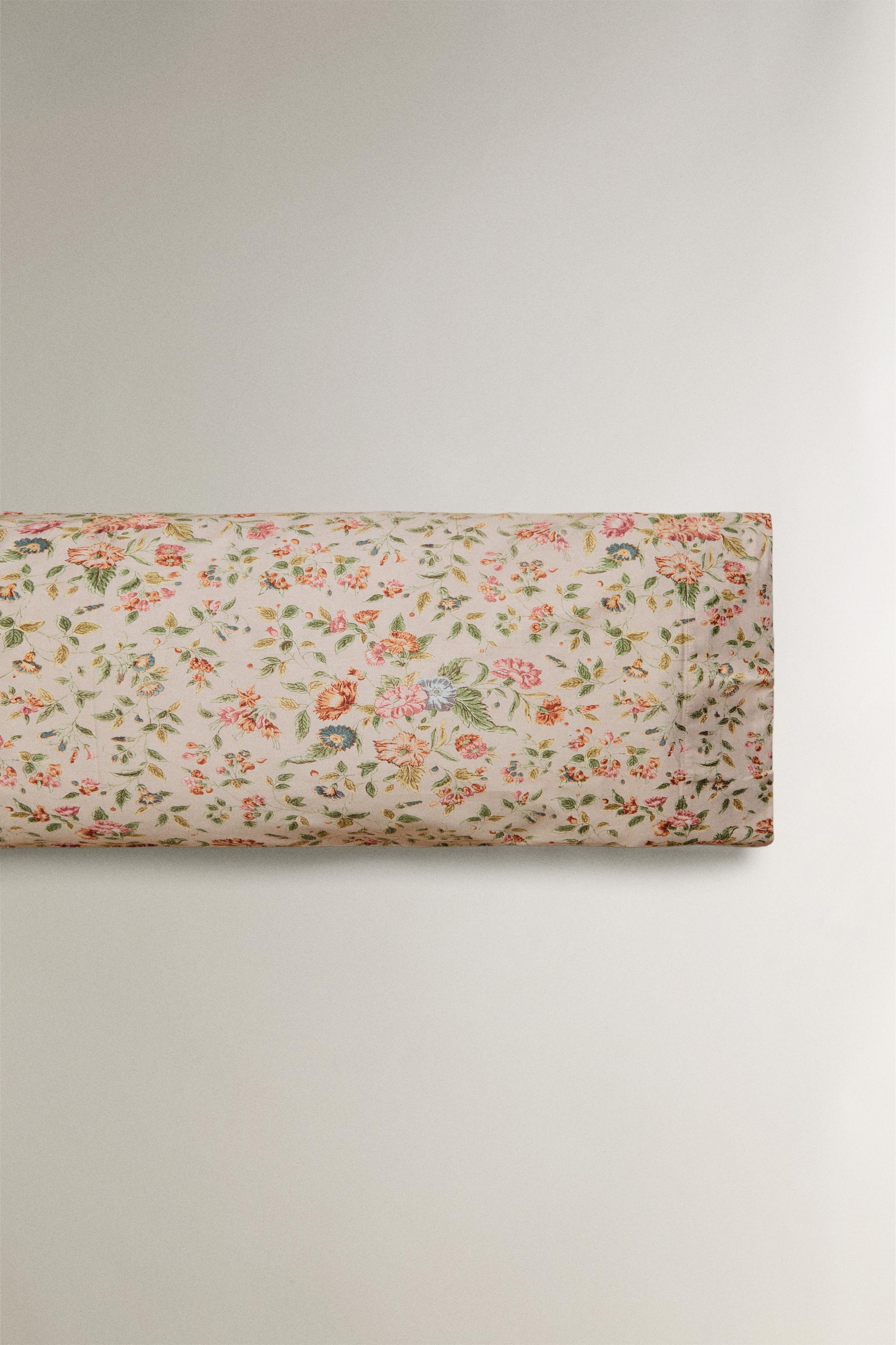 FLORAL SATEEN PILLOWCASE (300 THREAD COUNT)